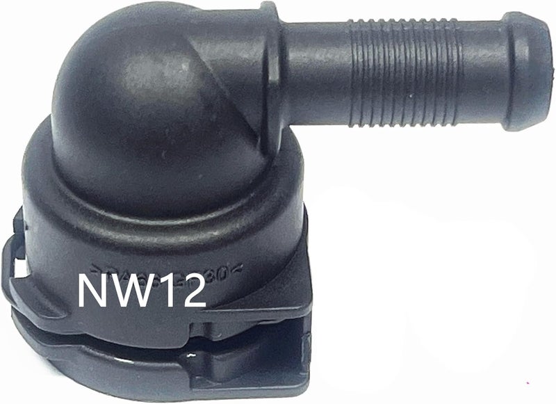 FEEDUN NW12, 90°,Coolant Hose Connector Adapter,Radiator Pipe Line Fitting for Chevrolet Mercedes-Benz BMW Audi Volkswagen Volvo Buick,Engine Heater Hose Assembly Junction Flange Repair Kit Threaded,5/8 inch - Image 1